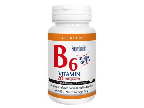 Interherb B6-vitamin 20 mg tabletta 60 db