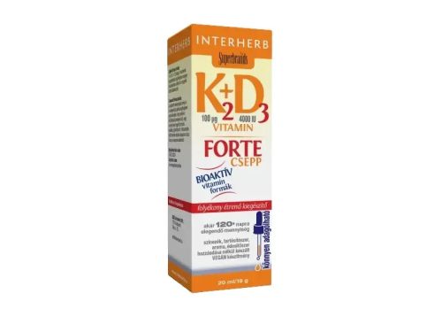 Interherb K2+ D3 Vitamin Forte csepp 20 ml