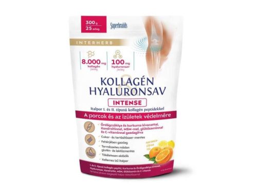 Interherb Kollagén Hyaluronsav Intense Porcépítő Italpor 300 g - Eperkrém