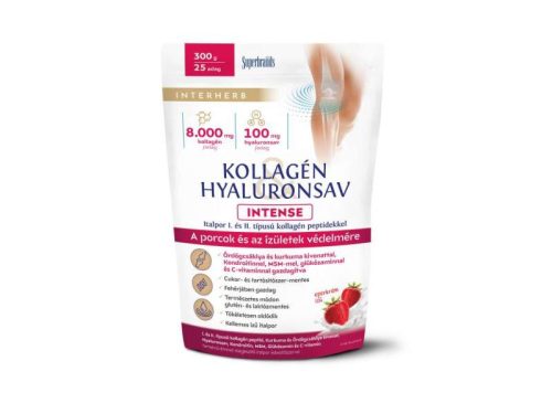 Interherb Kollagén Hyaluronsav Intense Porcépítő Italpor 300 g - Málna