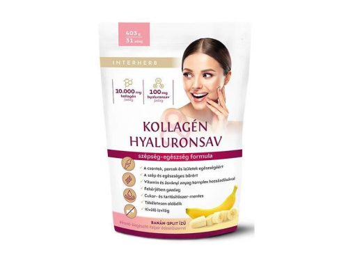 Interherb Kollagén Hyaluronsav Szépségformula italpor 403 g - banán