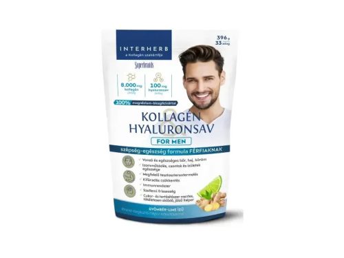 Interherb Kollagén Hyaluronsav italpor férfiaknak 396 g - gyömbér-lime