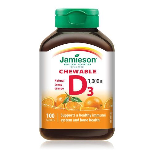 Jamieson D3-vitamin 1000IU szopogató tabletta - narancs - 100 db