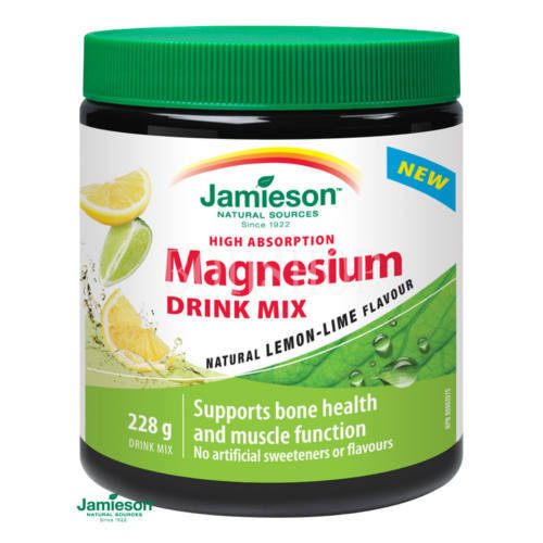 Jamieson Magnézium DRINK MIX forró ital por természetes citrom-lime ízesítéssel - 228 g