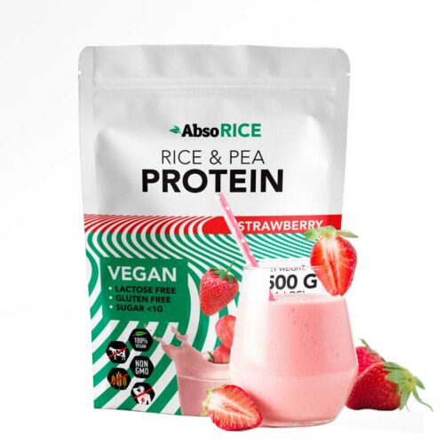 AbsoRICE protein Eper vegán fehérjepor 500g
