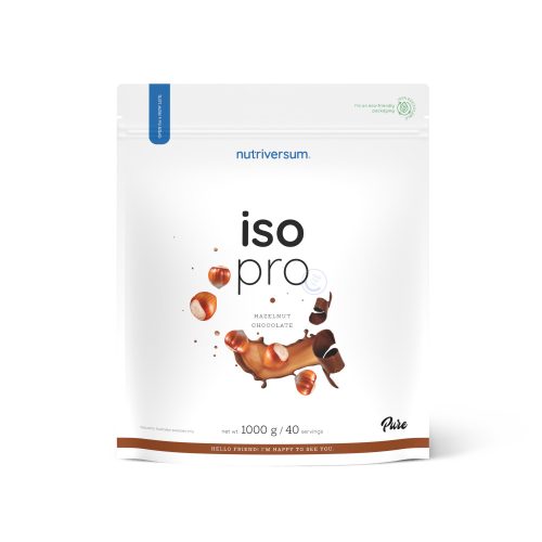 Nutriversum Iso Pro protein emésztőenzimekkel - Pure 1000 g - mogyorós-csokoládé