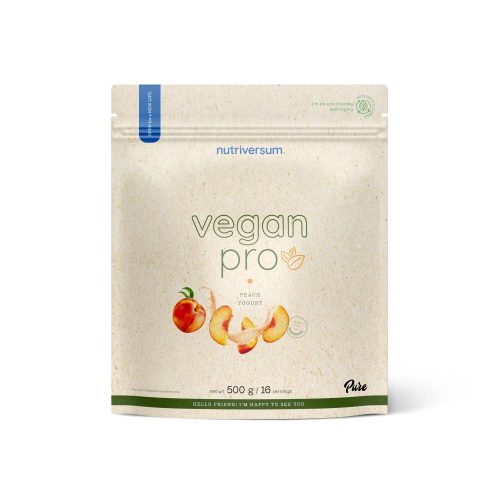 Nutriversum Vegan Pro növényi fehérje, barack-joghurt 500 g