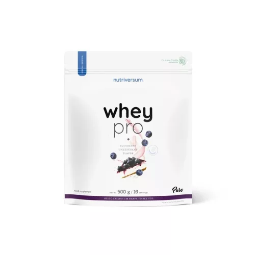 Nutriversum Whey Pro fehérjepor pure 500 g - áfonyás sajttorta