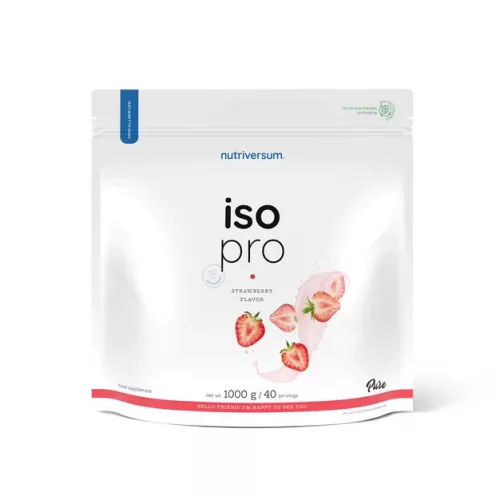 Nutriversum Iso Pro fehérjepor pure 1000 g - eper