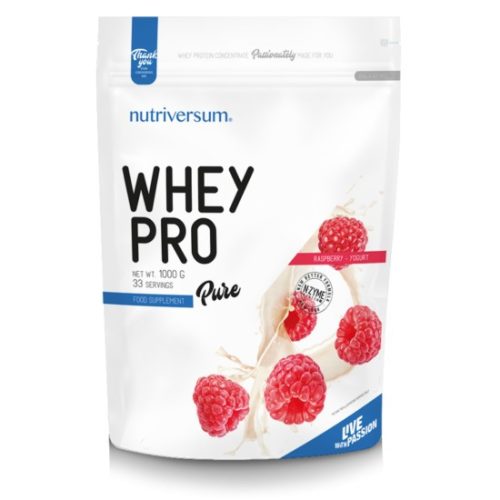 Nutriversum Whey Pro fehérjeturmix málna-joghurt 1000 g