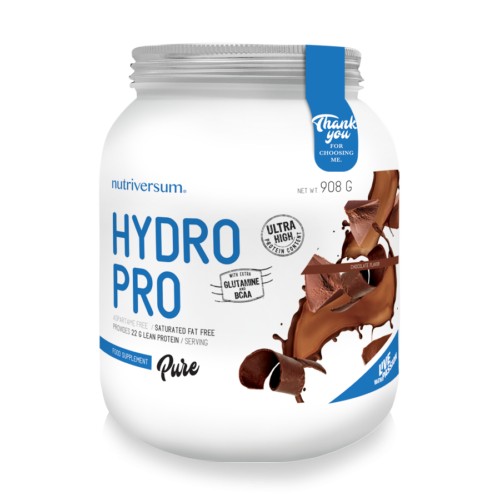 Nutriversum Hydro PRO fehérje - PURE - 908 g - csokoládé
