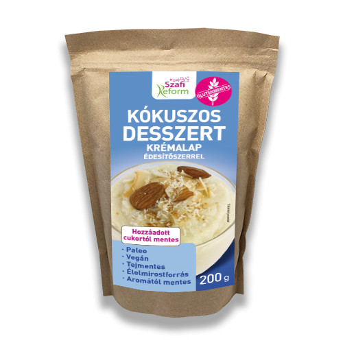 Szafi Reform Kókuszos desszert krémalap édesítőszerrel (bounty ízű) 200g 