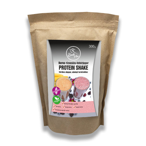 Szafi Free barna rizscsíra-fehérjepor PROTEIN SHAKE karobos alappor, növényi turmixokhoz 300g 