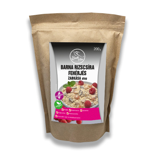 Szafi Free Barna rizscsíra fehérjés zabkása alap (gluténmentes, vegán) 200g 