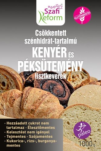 Szafi Reform csökkentett szénhidrát-tartalmú paleo kenyér és péksütemény lisztkeverék 1000 g