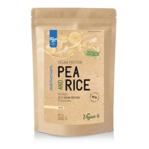 Nutriversum Pea & Rice Vegan Protein borsó és rizs fehérje 500 g - banán