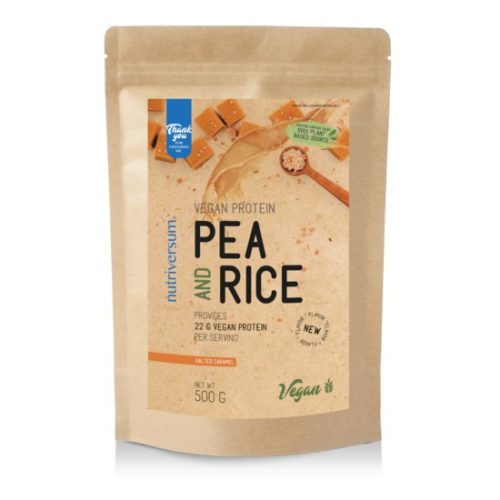 Nutriversum Pea & Rice Vegan Protein borsó és rizs fehérje 500 g - sós karamell