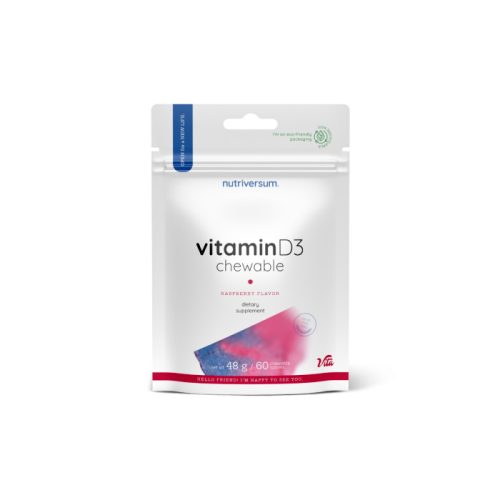 Nutriversum D3-vitamin málna ízű rágótabletta 60 db