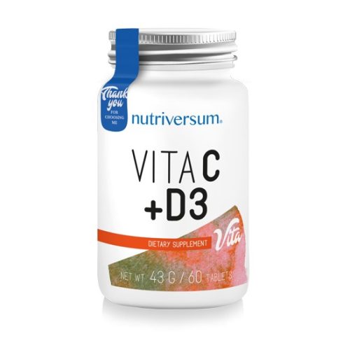 Nutriversum Vita C+D3-vitamin 60 db tabletta