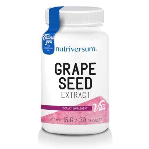 Nutriversum Grape Seed szőlőmagkivonat kapszula 30 db - lejárati idő 2024.01.23.