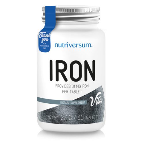 Nutriversum Iron Vas 31 mg tabletta 60 db 