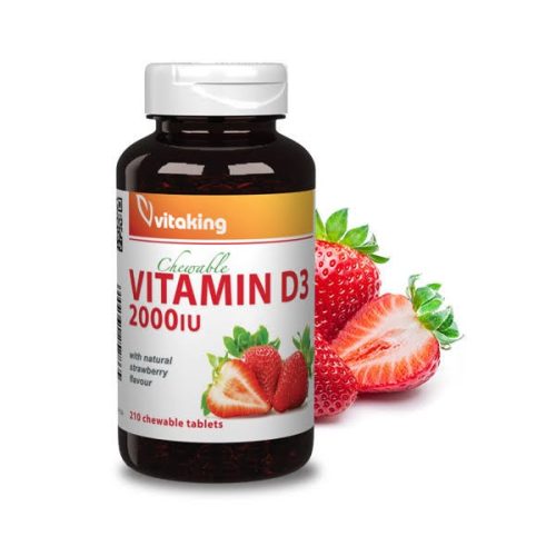 Vitaking D3-vitamin epres rágótabletta 210 db