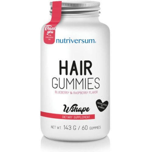 Nutriversum Hair Gummies hajvitamin gumimaci 60 db - áfonya-málna