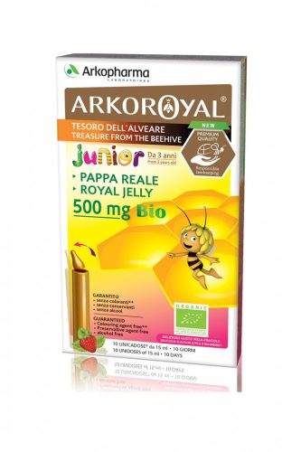 Arkoroyal Bio Junior Royal Jelly 500 mg méhpempő ampulla gyerekeknek 10 db