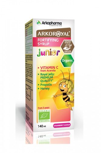 Arkoroyal® Bio Kid eper ízű méhpempő oldat - 140 ml