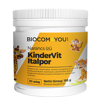 Biocom Kindervit narancsízű italpor 190 g (30 adag)