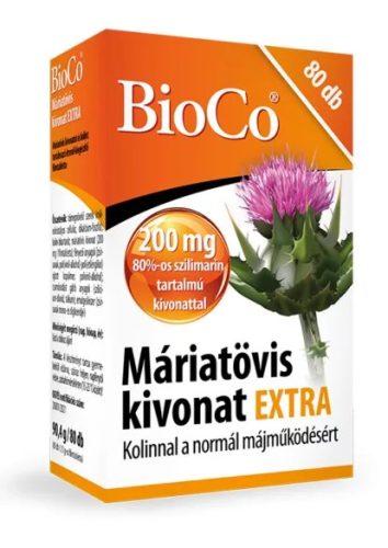 BioCo Máriatövis Kivonat Extra 200 mg filmtabletta 80 db