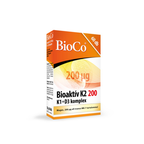 BioCo Bioaktív K2 200 mcg +K1+D3 komplex 60 db
