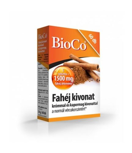 BioCo Fahéj + Kapormag Kivonat Krómmal 60 db
