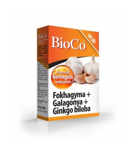 BioCo Fokhagyma + Galagonya + Ginkgo biloba 60 db