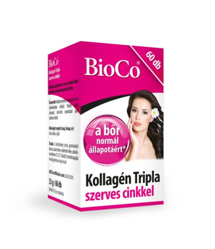 BioCo Kollagén Tripla Szerves Cinkkel 60db