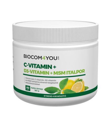 Biocom C-vitamin, D3-vitamin, MSM italpor 165 g