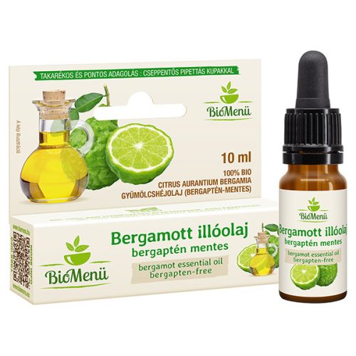 Biomenü Bio Bergamott illóolaj bergaptén mentes 10 ml
