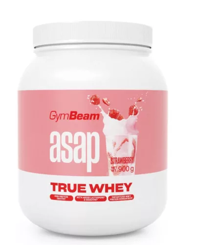 GymBeam Asap True Whey tejsavófehérje 900 g - eper