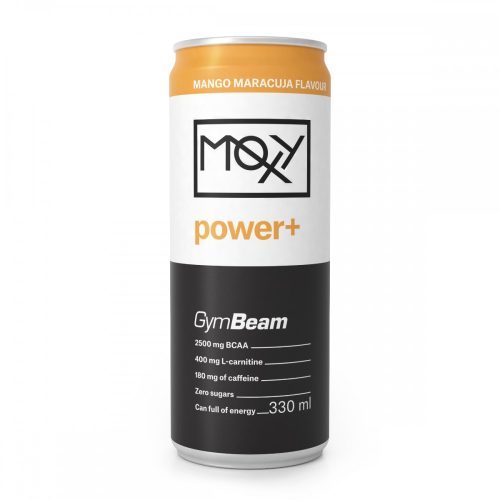 GymBeam Moxy Power+ Energy Drink 330 ml - mangó-maracuja