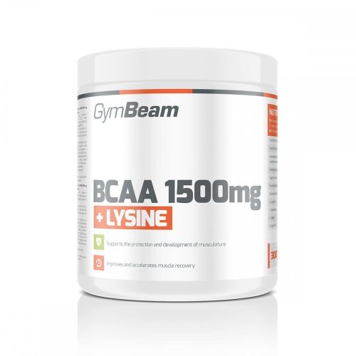 GymBeam BCAA 1500 mg aminosavak + Lizin tabletta 300 db
