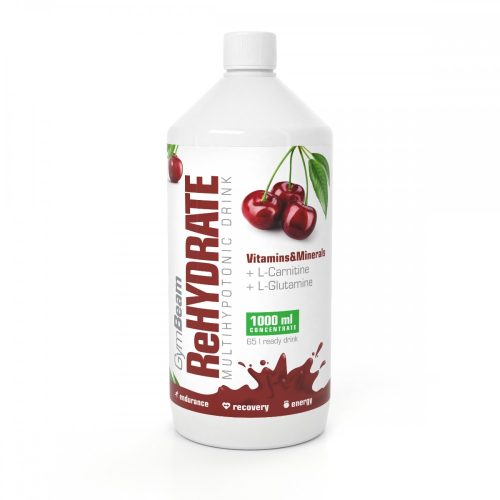 GymBeam ReHydrate izotóniás ital 1000 ml - sour cherry