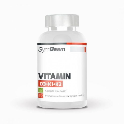 GymBeam D3+K1+K2-vitamin 120 db