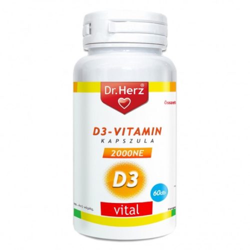 Dr. Herz D3-vitamin 2000 NE lágykapszula 60 db