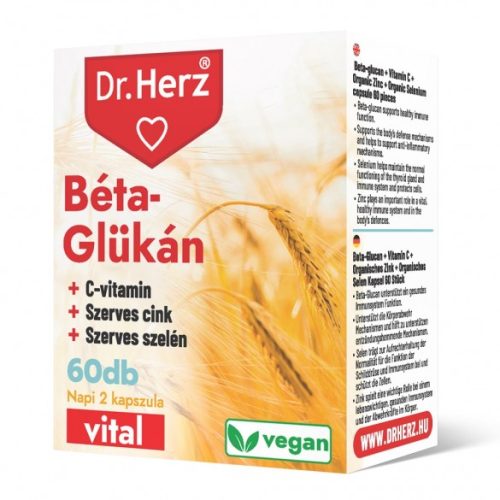 Dr. Herz Béta-Glükán + Szerves Cink Szelén 60 db