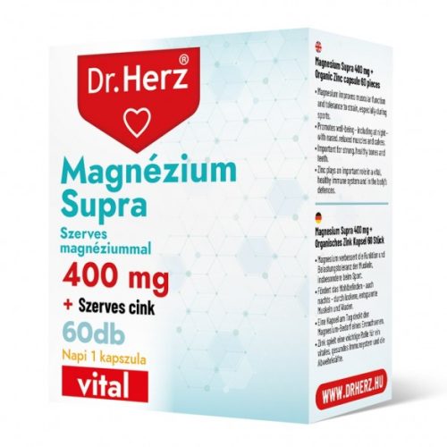 Dr. Herz Szerves Magnézium Supra + Szerves Cink 60 db