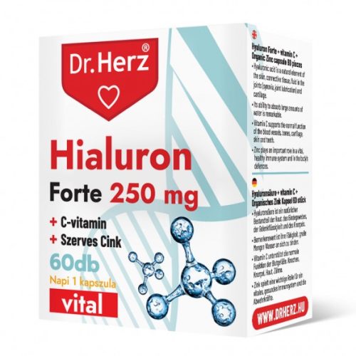Dr. Herz Hialuron Forte 250 mg + Szerves Cink 60 db