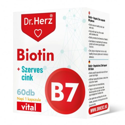 Dr. Herz Biotin + Szerves Cink kapszula 60 db