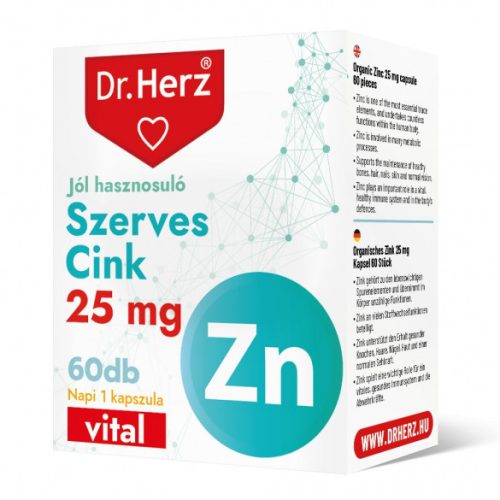Dr. Herz Szerves Cink 25 mg kapszula 60 db