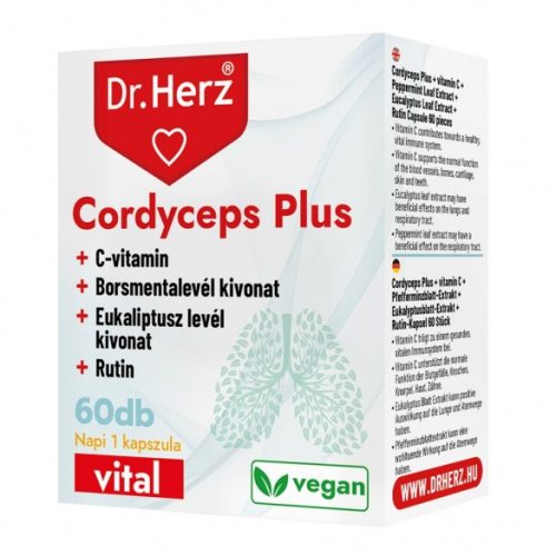 Dr. Herz Cordyceps Plus + C-vitamin 60 db