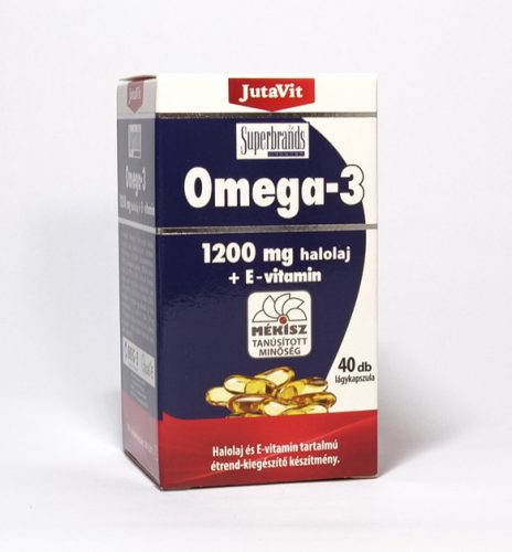 JutaVit Omega-3 1200 mg Halolaj + E-vitamin 40 db